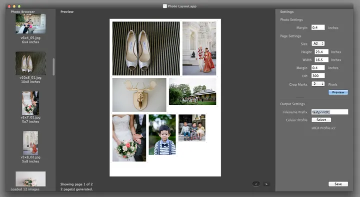 Photo Layout software for printing